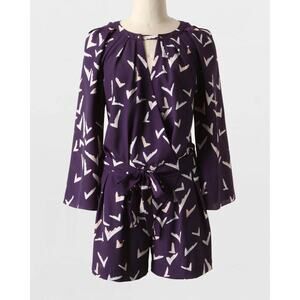 Anthropologie Leifsdottir Scattered Wing Romper NWT Size 8